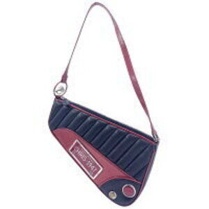 Christian Dior Montaigne Cadillac Hobo Shoulder Saddlebag Enamel Black Red MK